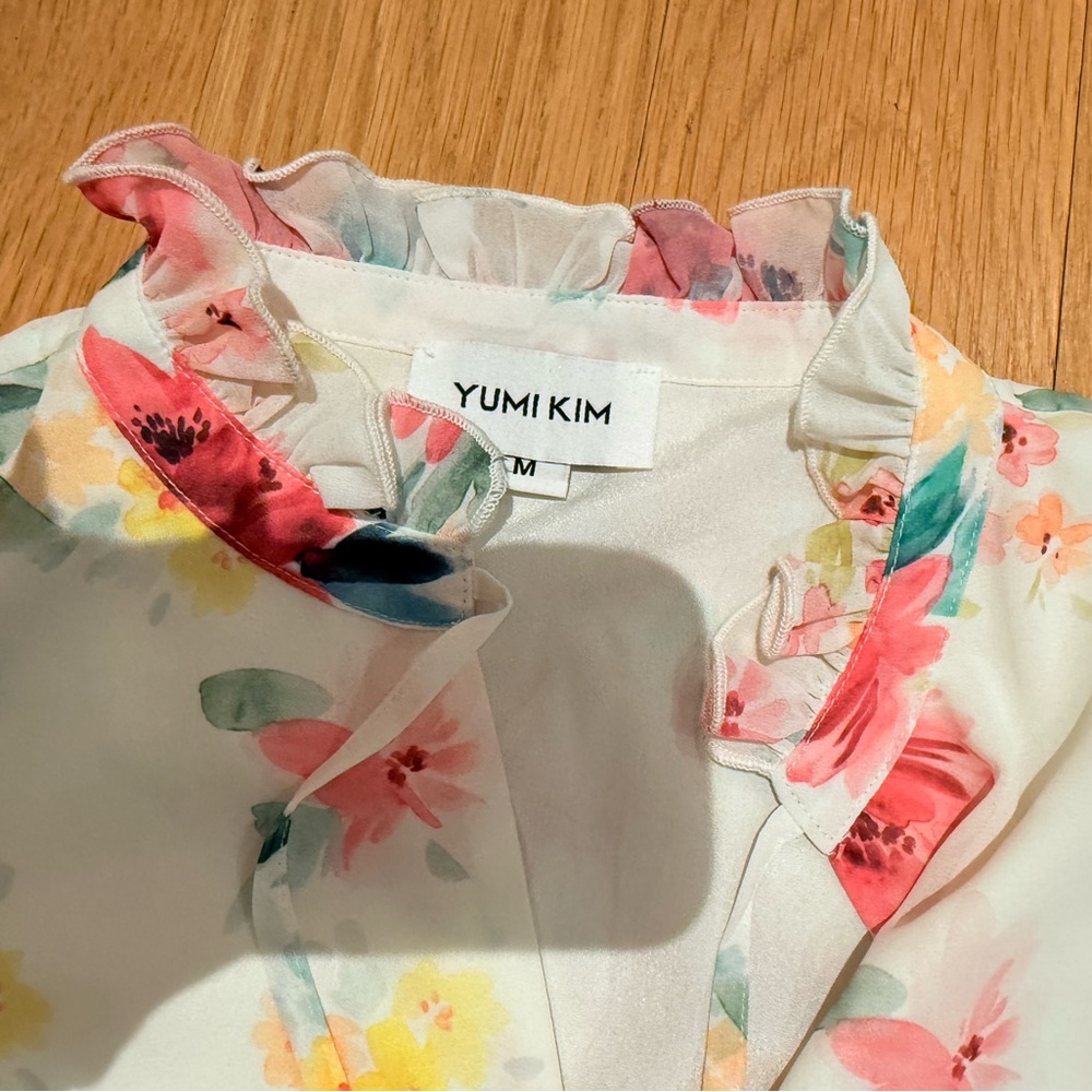 Yumi Kim Love Always in its Magic Ivory Floral Ruffle Mini Dress, Size M - Picture 5 of 7